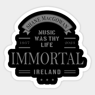 ND Shane MacGowan Ireland 1957 2023 Music D115 Sticker
